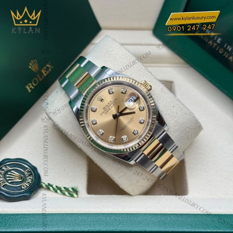 Đồng hồ Rolex Datejust 36 champagne dây oyster 126233-0018
