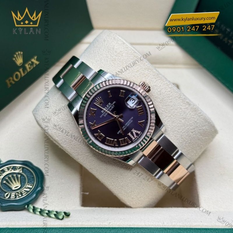 Đồng hồ Rolex Datejust 31 demi mặt tím La Mã 278271-0019