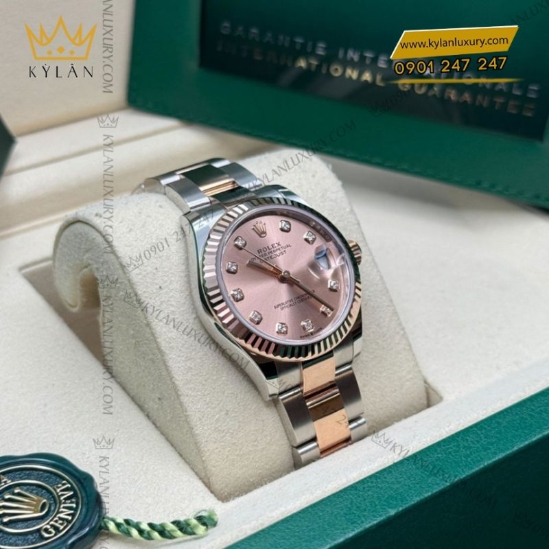 Đồng hồ Rolex Datejust 31 demi mặt hồng dây oyster 278271-0023