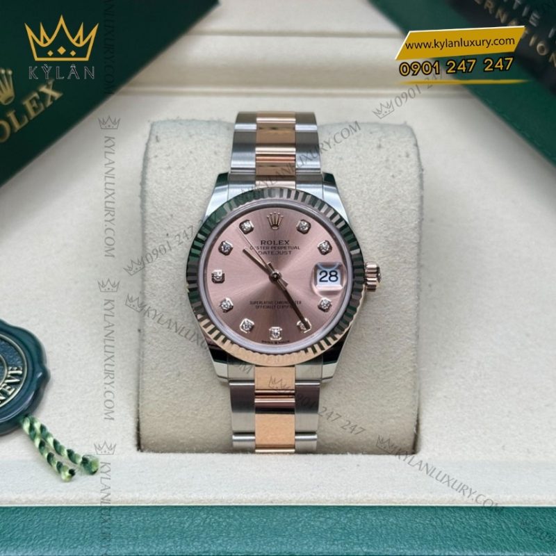 Đồng hồ Rolex Datejust 31 demi mặt hồng dây oyster 278271-0023