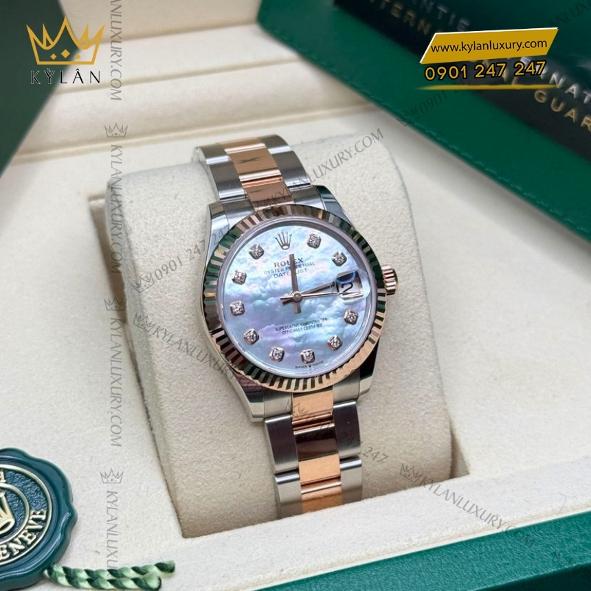 Kỳ Lân Luxury rolex datejust 31 278271 0025 xa cu day oyster 5 Đồng hồ Rolex Datejust 31 xà cừ dây oyster 278271-0025