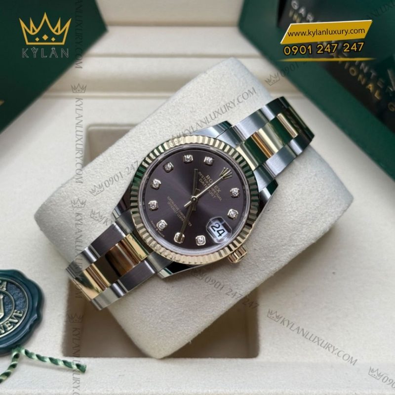 Đồng hồ Rolex Datejust 31 demi mặt xám đậm 278273-0021