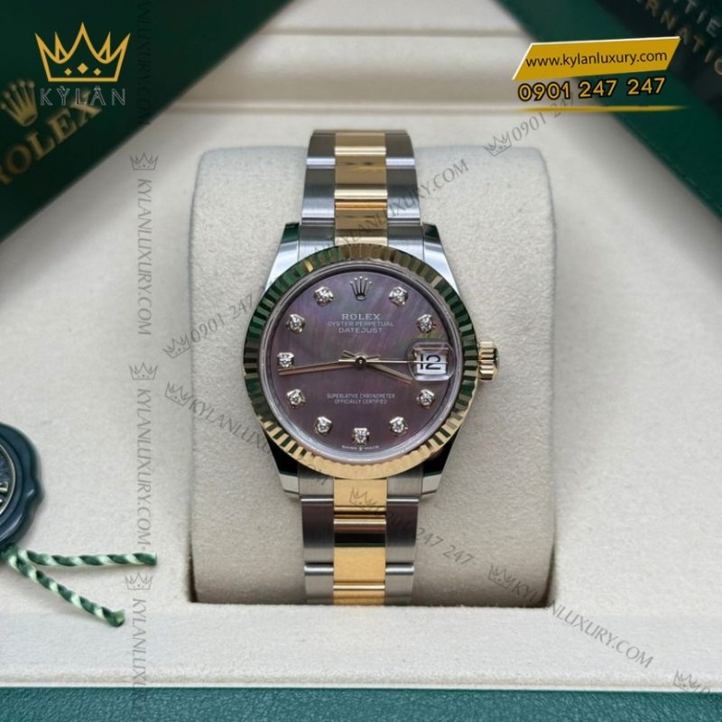 Đồng hồ Rolex Datejust 31 xà cừ đen dây oyster 278273-0023