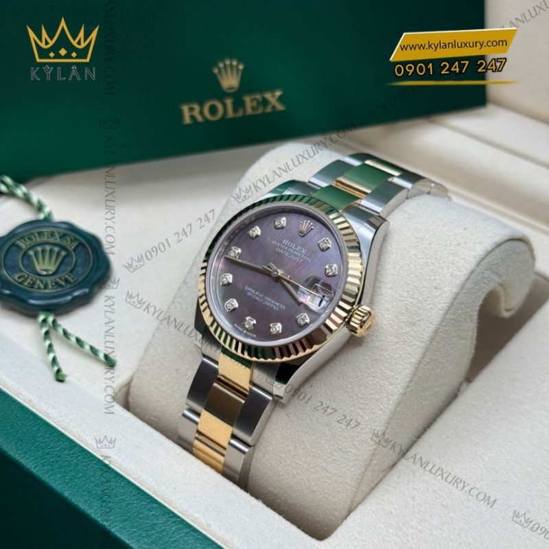 Đồng hồ Rolex Datejust 31 xà cừ đen dây oyster 278273-0023