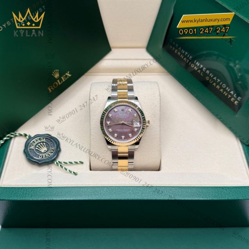 Đồng hồ Rolex Datejust 31 xà cừ đen dây oyster 278273-0023