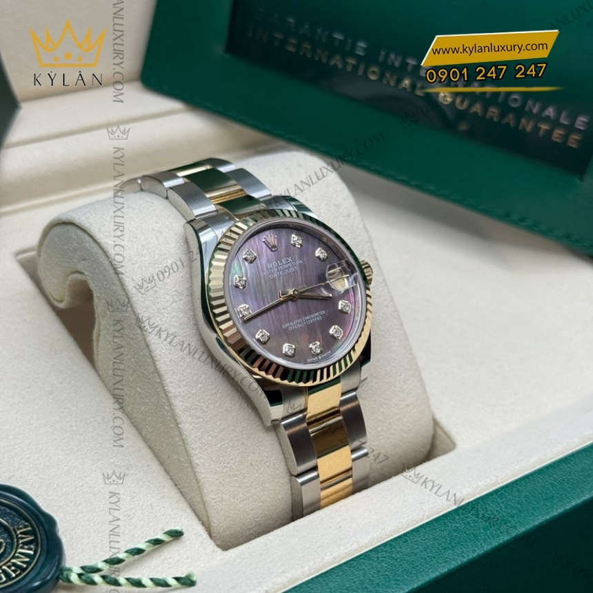 Kỳ Lân Luxury rolex datejust 31 278273 0023 xa cu den 9 Đồng hồ Rolex Datejust 31 xà cừ đen dây oyster 278273-0023