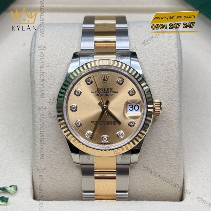 Đồng hồ Rolex Datejust 31 champagne dây oyster 278273-0025