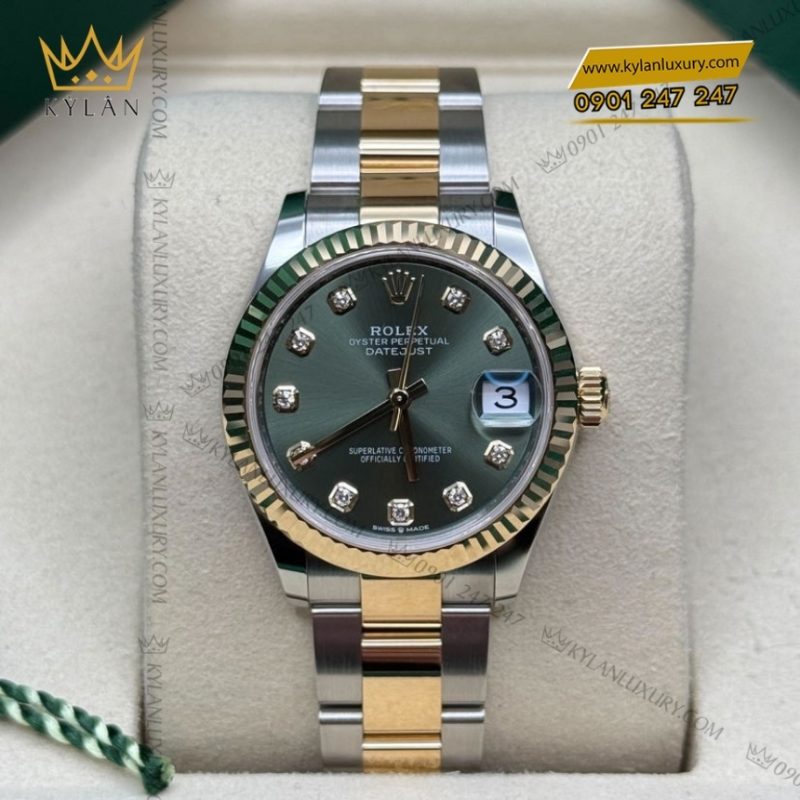 Đồng hồ Rolex Datejust 31 demi olive dây oyster 278273-0029