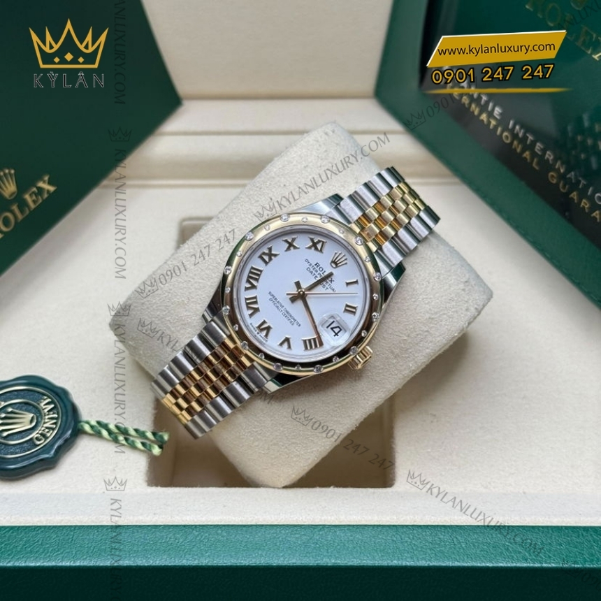 Kỳ Lân Luxury rolex datejust 31 278343rbr 0002 trang la ma 6 Đồng hồ Rolex Datejust 31 mặt số trắng La Mã 278343RBR-0002