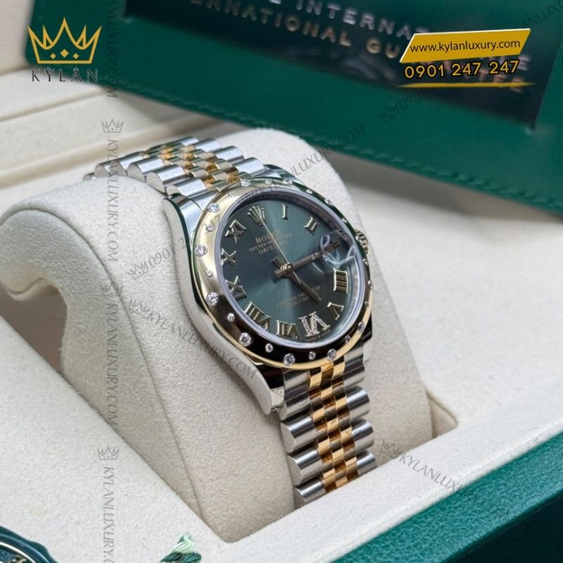 Đồng hồ Rolex Datejust 31 demi olive kim cương 278343RBR-0016
