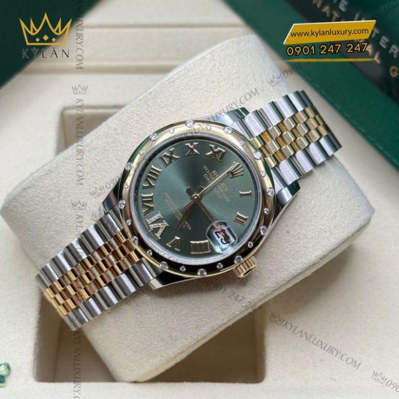 Đồng hồ Rolex Datejust 31 demi olive kim cương 278343RBR-0016