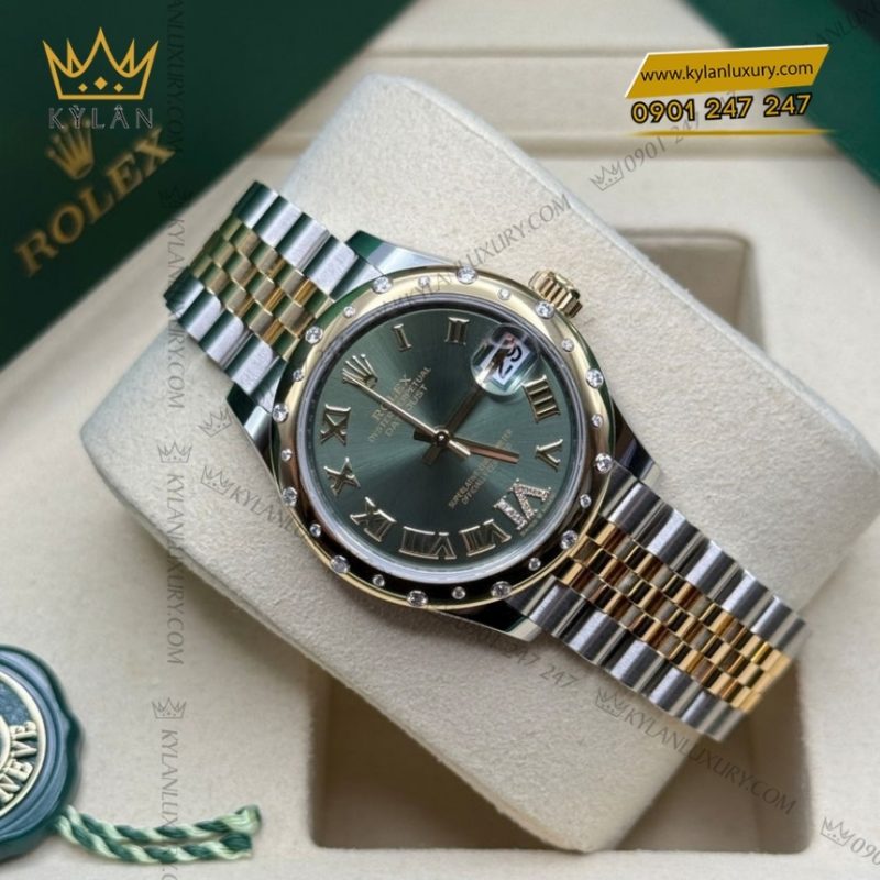 Đồng hồ Rolex Datejust 31 demi olive kim cương 278343RBR-0016