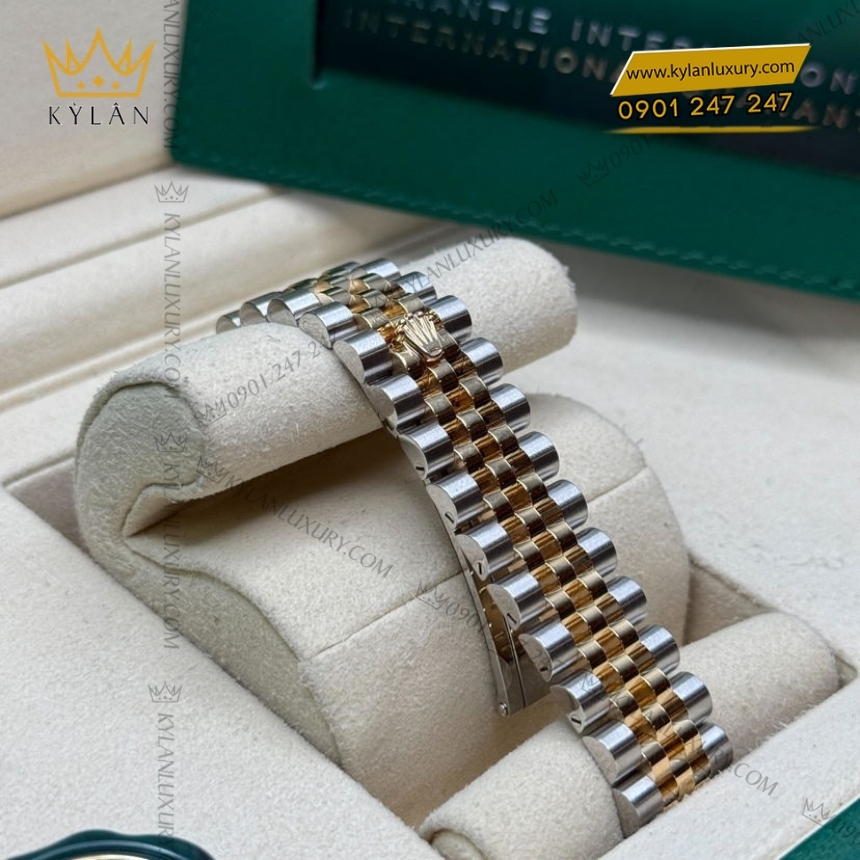 Kỳ Lân Luxury rolex datejust 31 278343rbr 0030 olive green 3 Đồng hồ Rolex Datejust 31 olive vành kim 278343RBR-0030