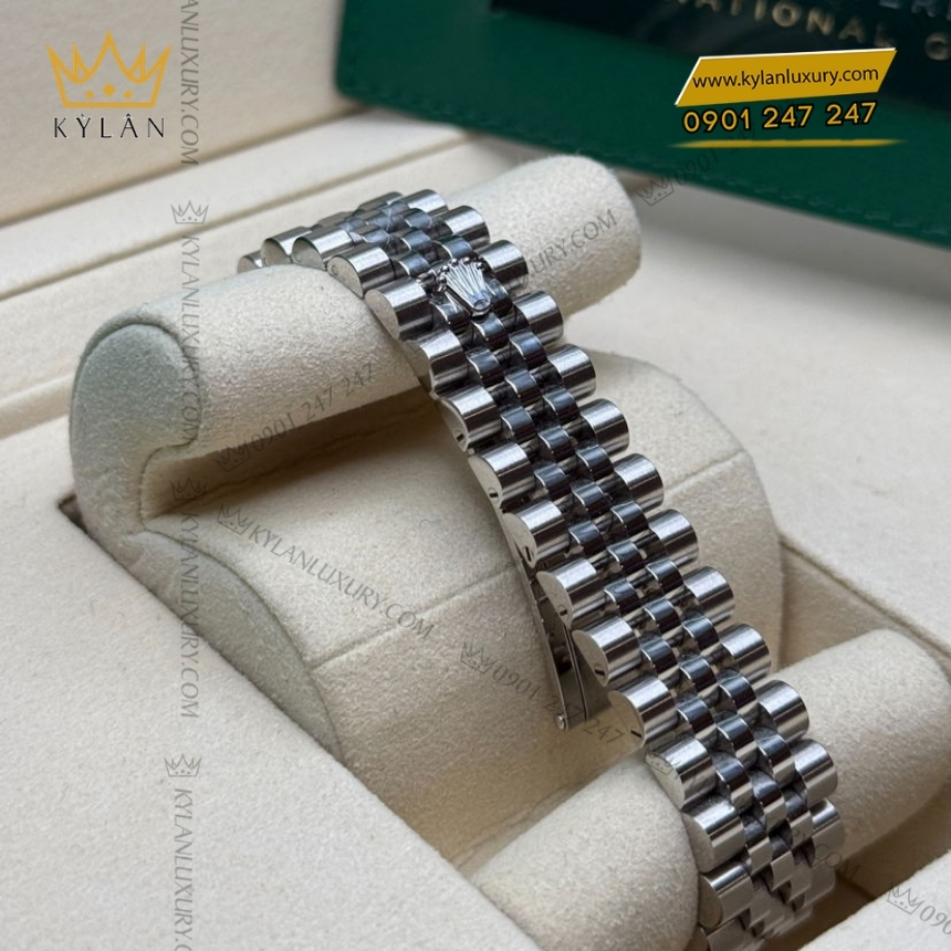Kỳ Lân Luxury rolex datejust 31 278344rbr 0032 mat bac kim cuong 8 Đồng hồ Rolex Datejust 31 mặt bạc kim cương 278344RBR-0032