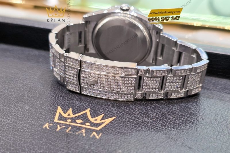 Đồng hồ Rolex Datejust 36 custom kim cương cọc rainbow