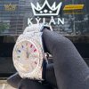 Đồng hồ Rolex Datejust 36 custom kim cương cọc rainbow