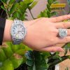 Đồng hồ Rolex Datejust 36 custom kim cương cọc rainbow