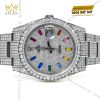 Đồng hồ Rolex Datejust 36 custom kim cương cọc rainbow