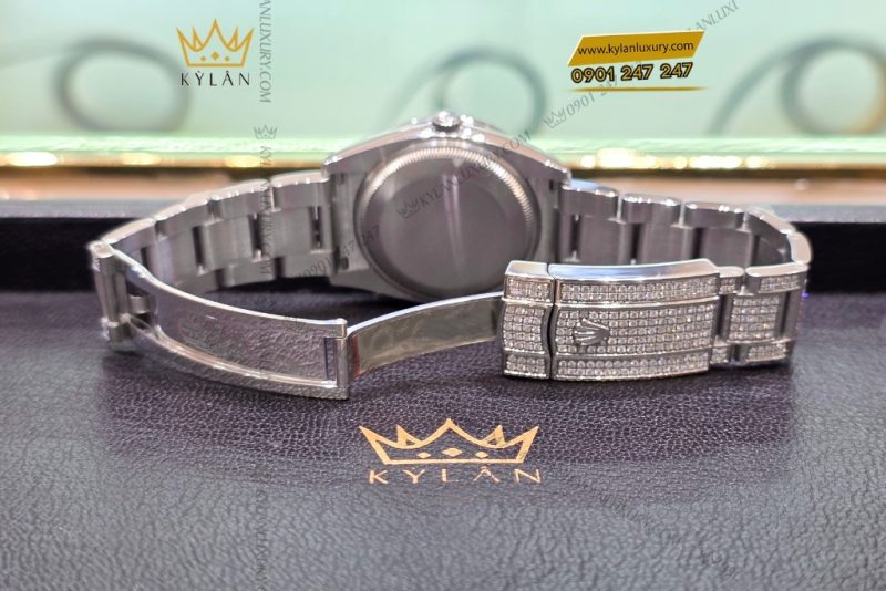 Đồng hồ Rolex Datejust 36 custom kim cương cọc rainbow