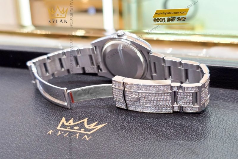 Đồng hồ Rolex Datejust 36 custom kim cương cọc rainbow