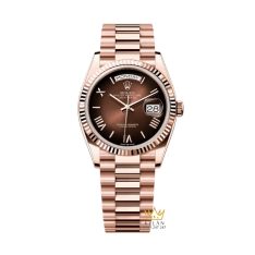 Đồng hồ Rolex Day Date 36 nâu ombré cọc La Mã 128235-0075