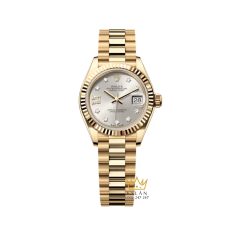 Đồng hồ Rolex Lady Datejust mặt bạc cọc kim sao 279178-0002