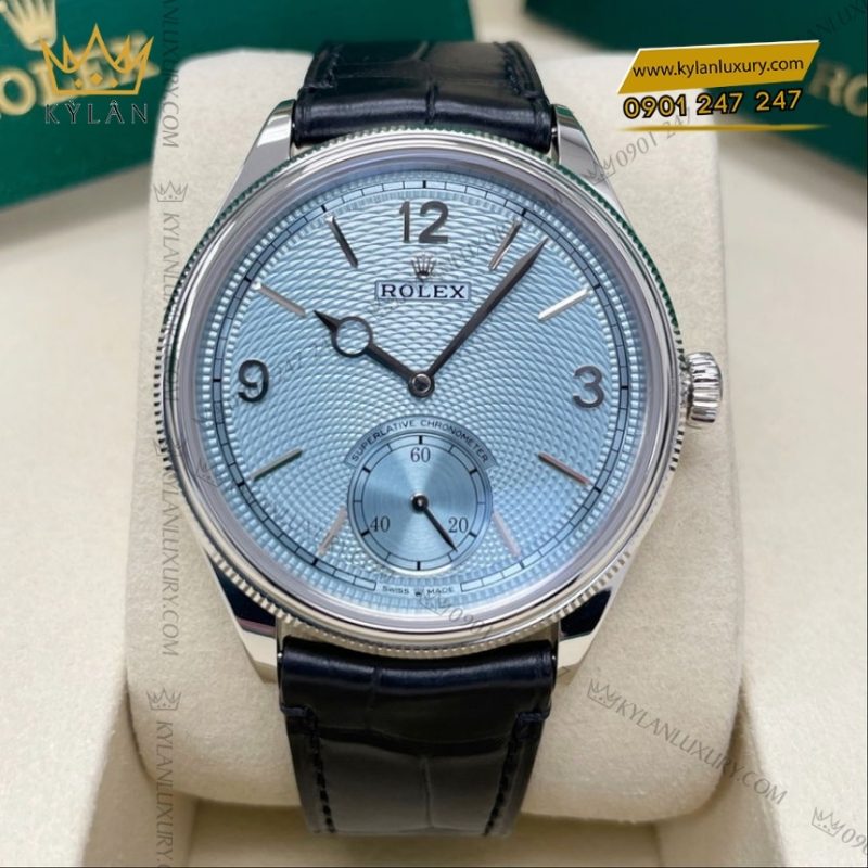 Đồng hồ Rolex Perpetual 1908 mặt số xanh băng 52506-0003