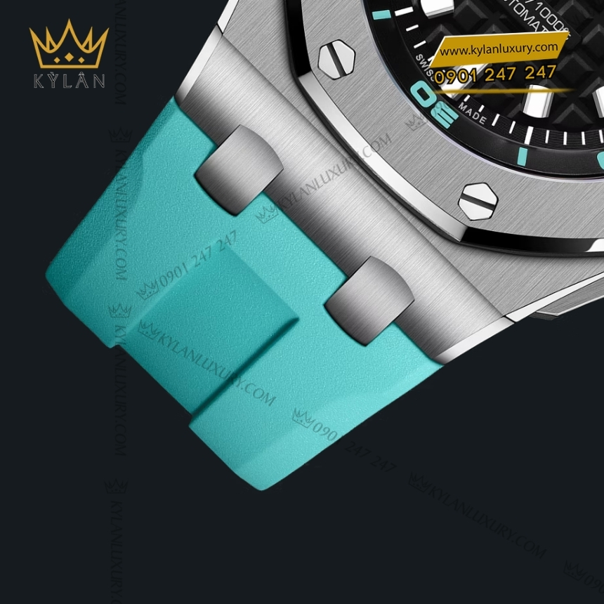 Kỳ Lân Luxury royal oak offshore diver turquoise 42mm 2 Đồng hồ Royal Oak Offshore Diver turquoise 42mm