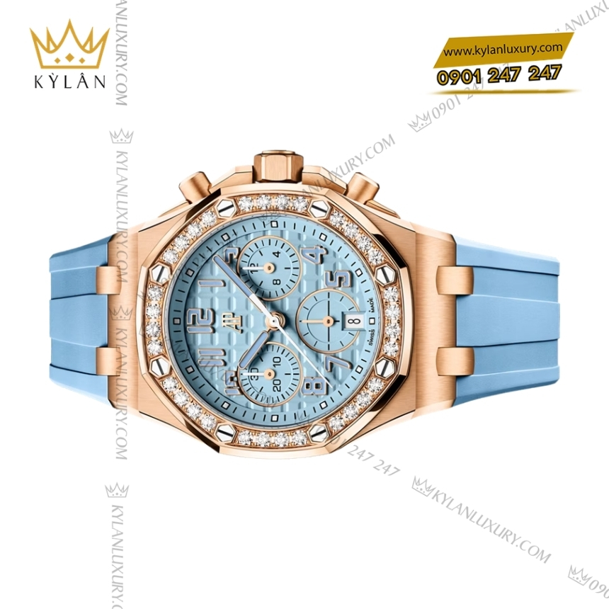 Kỳ Lân Luxury royal oak offshore light blue 37mm 3 Đồng hồ Royal Oak Offshore xanh light blue 37mm