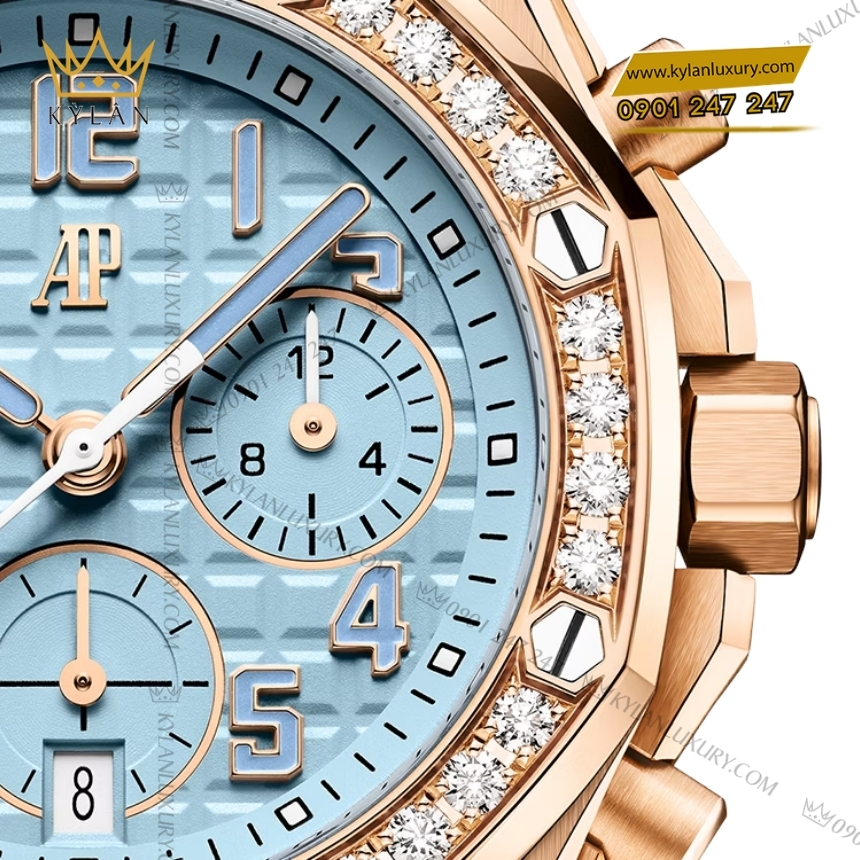 Kỳ Lân Luxury royal oak offshore light blue 37mm 5 Đồng hồ Royal Oak Offshore xanh light blue 37mm