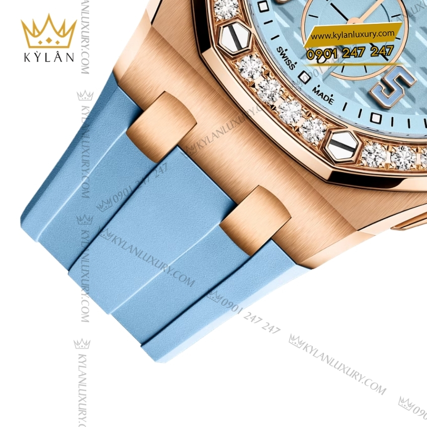 Kỳ Lân Luxury royal oak offshore light blue 37mm 6 Đồng hồ Royal Oak Offshore xanh light blue 37mm
