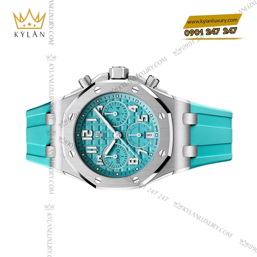 Kỳ Lân Luxury royal oak offshore xanh ngoc 37mm 4 Đồng hồ Royal Oak Offshore xanh ngọc 37mm
