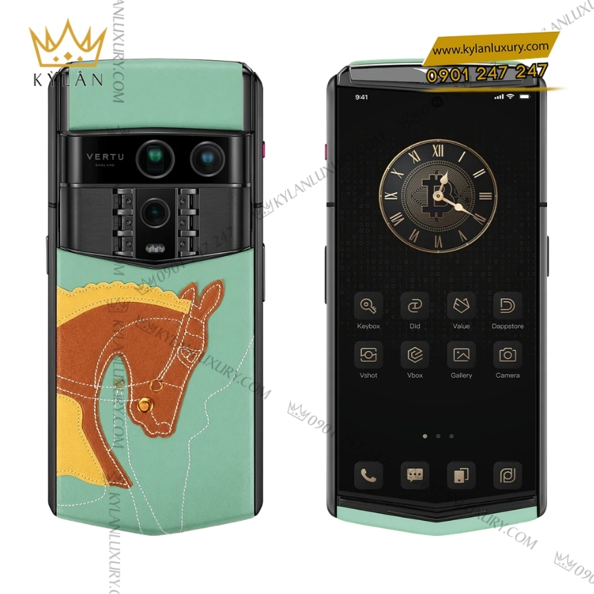Kỳ Lân Luxury vertu agent q sancai horse xanh lam 2 Điện thoại Vertu Agent Q Sancai Horse xanh lam 1TB