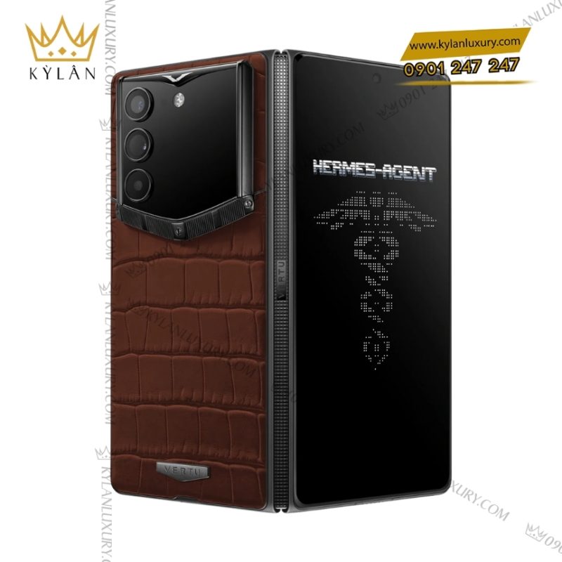 Vertu AlphaFold Alligator Skin Amber Brown 1TB
