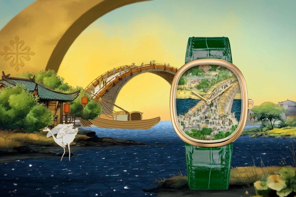 Ba mặt số Patek Philippe Golden Ellipse tái hiện văn hóa Trung Hoa