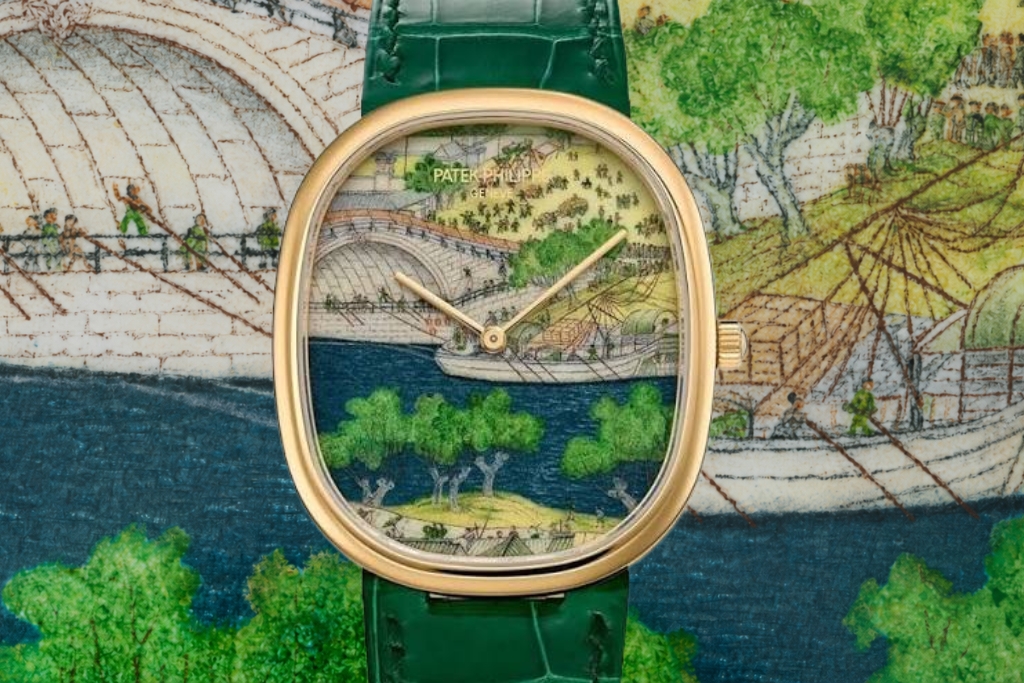 Ba mặt số Patek Philippe Golden Ellipse tái hiện văn hóa Trung Hoa