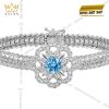 Bộ trang sức kim cương đính đá Topaz