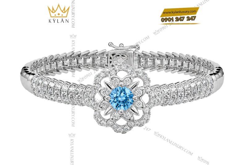 Bộ trang sức kim cương đính đá Topaz