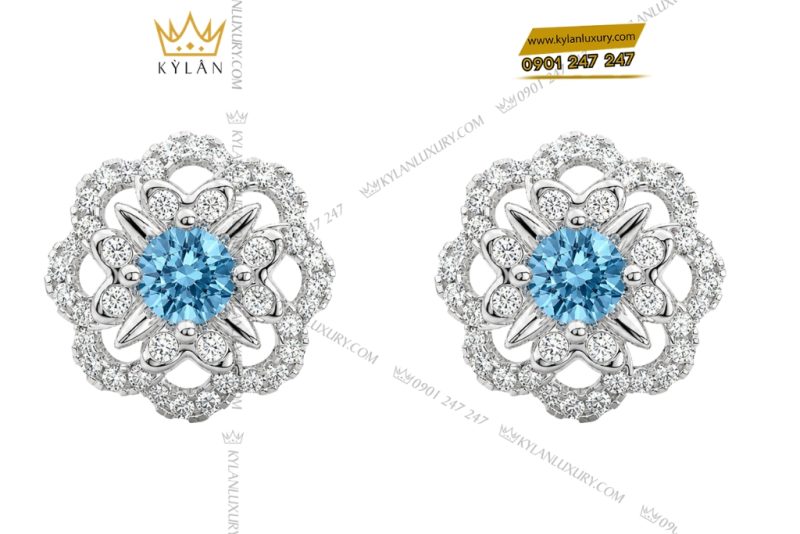 Bộ trang sức kim cương đính đá Topaz