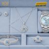 Bộ trang sức kim cương đính đá Topaz