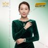 Bộ trang sức kim cương đính đá ngọc lục