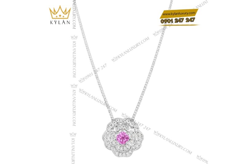 Bộ trang sức kim cương đính sapphire