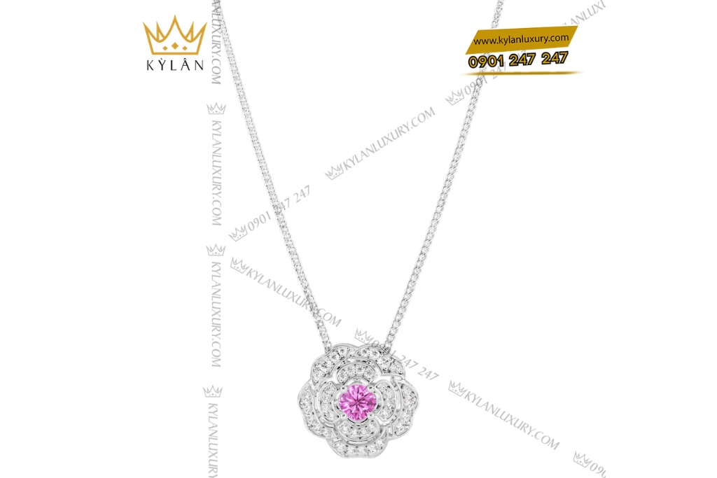 Bộ trang sức kim cương đính sapphire