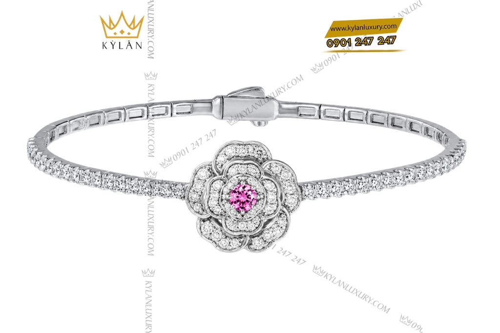 Bộ trang sức kim cương đính sapphire