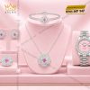 Bộ trang sức kim cương đính sapphire