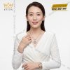 Bộ trang sức kim cương đính sapphire hồng