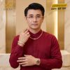 Bộ trang sức nam vàng hồng Au750 đính kim cương