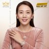 Bộ trang sức vàng hồng đính kim cương