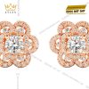 Bộ trang sức vàng hồng đính kim cương