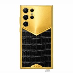 Điện thoại Samsung Galaxy S26 Ultra custom vàng bọc da cá sấu